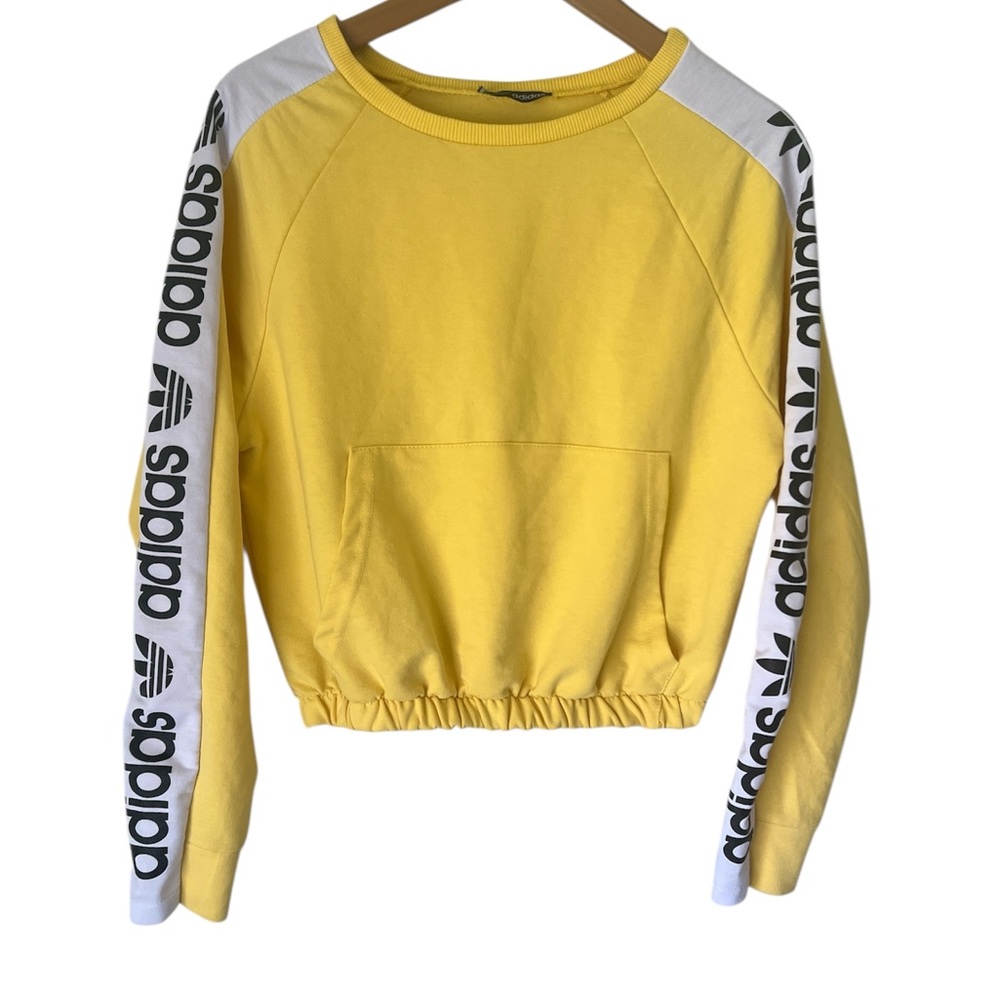 ADIDAS Womens Oversized Crop Sweatshirt Size L